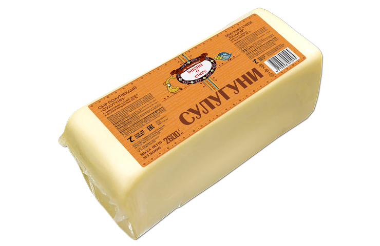 Сыр полутвердый "Сулугуни" ТМ "Басни о сыре" м.д.ж. 40%, 2600 г