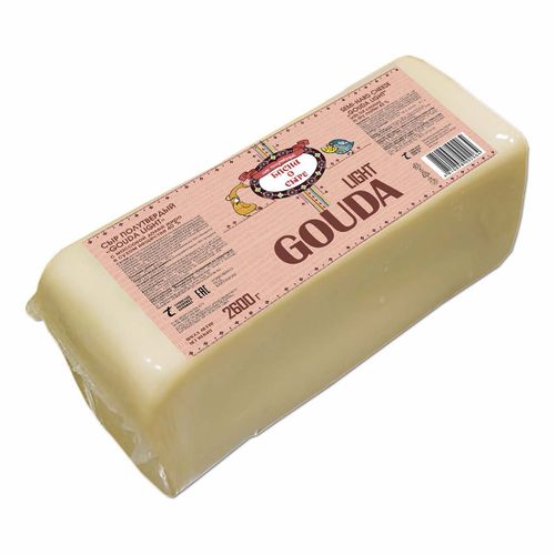 Сыр полутвердый "Гауда" ТМ "Басни о сыре" м.д.ж. 40%, 2600 г