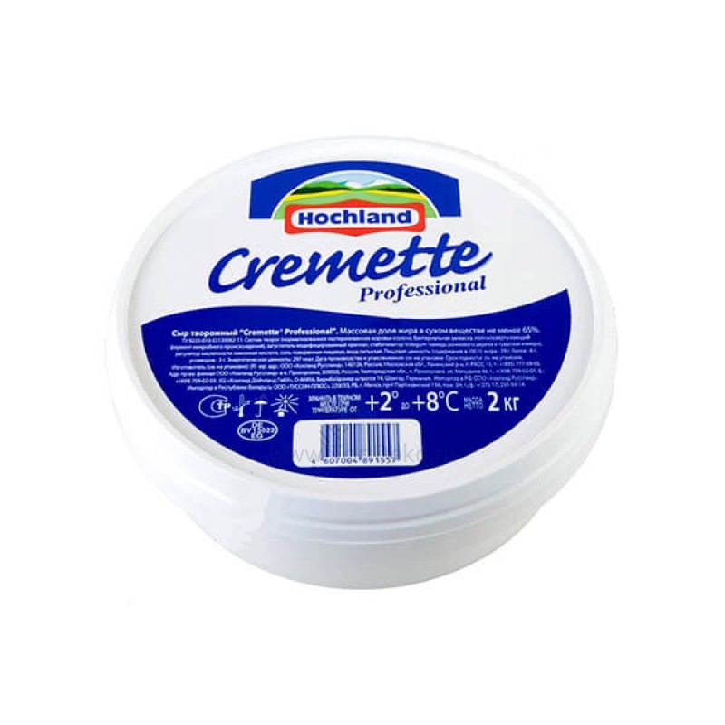 Сыр "Cremette Professional" творожный 65%