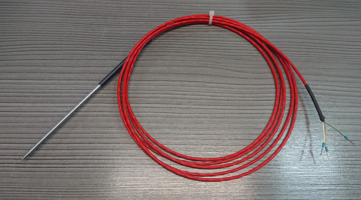 Датчик контроля температуры Pt-100 кабель трехконтактный длина 3 метра, аналог, КФТЕХНО (Россия)