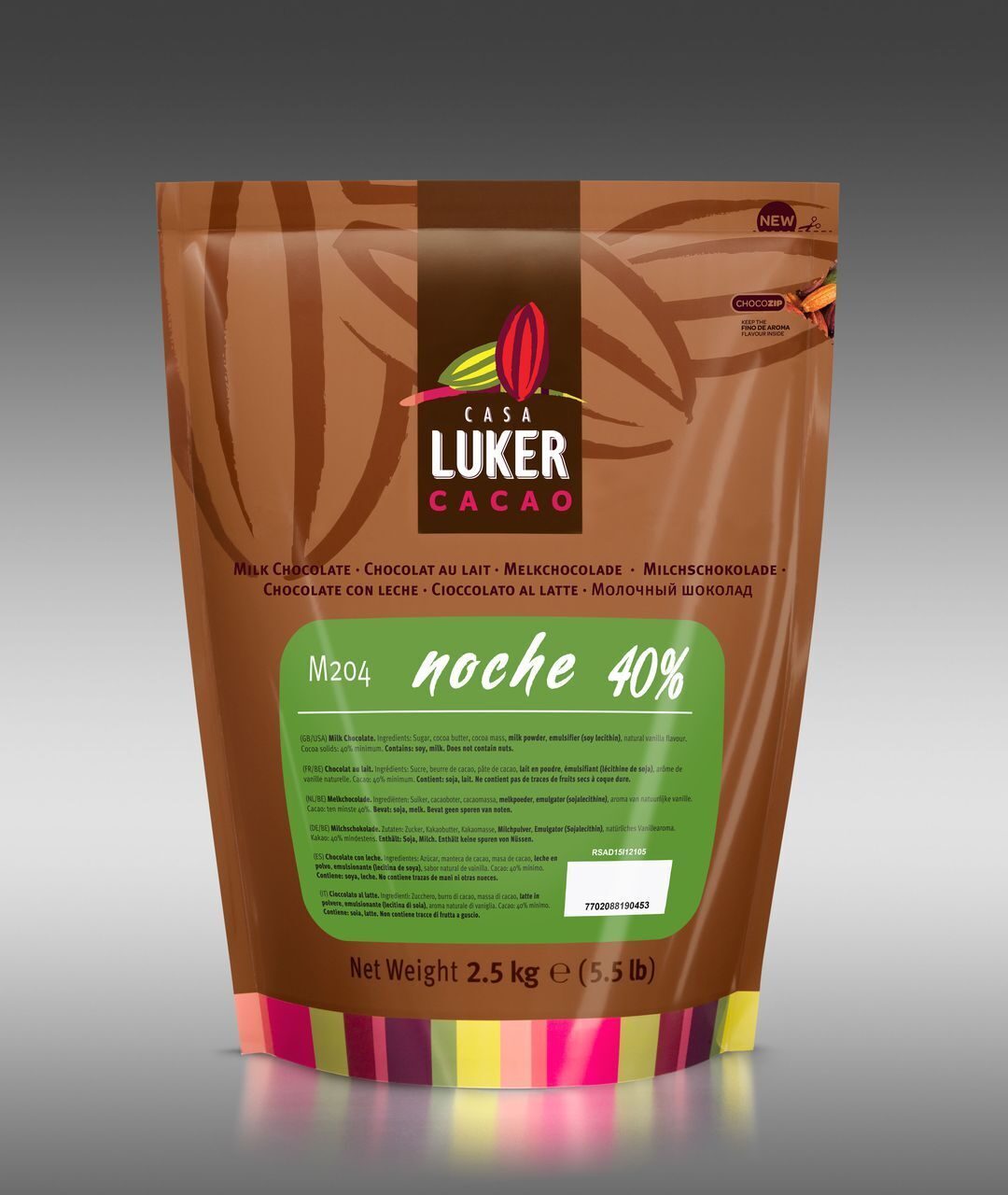 Шоколад Luker Noche молочный 40% уп 2,5 кг
