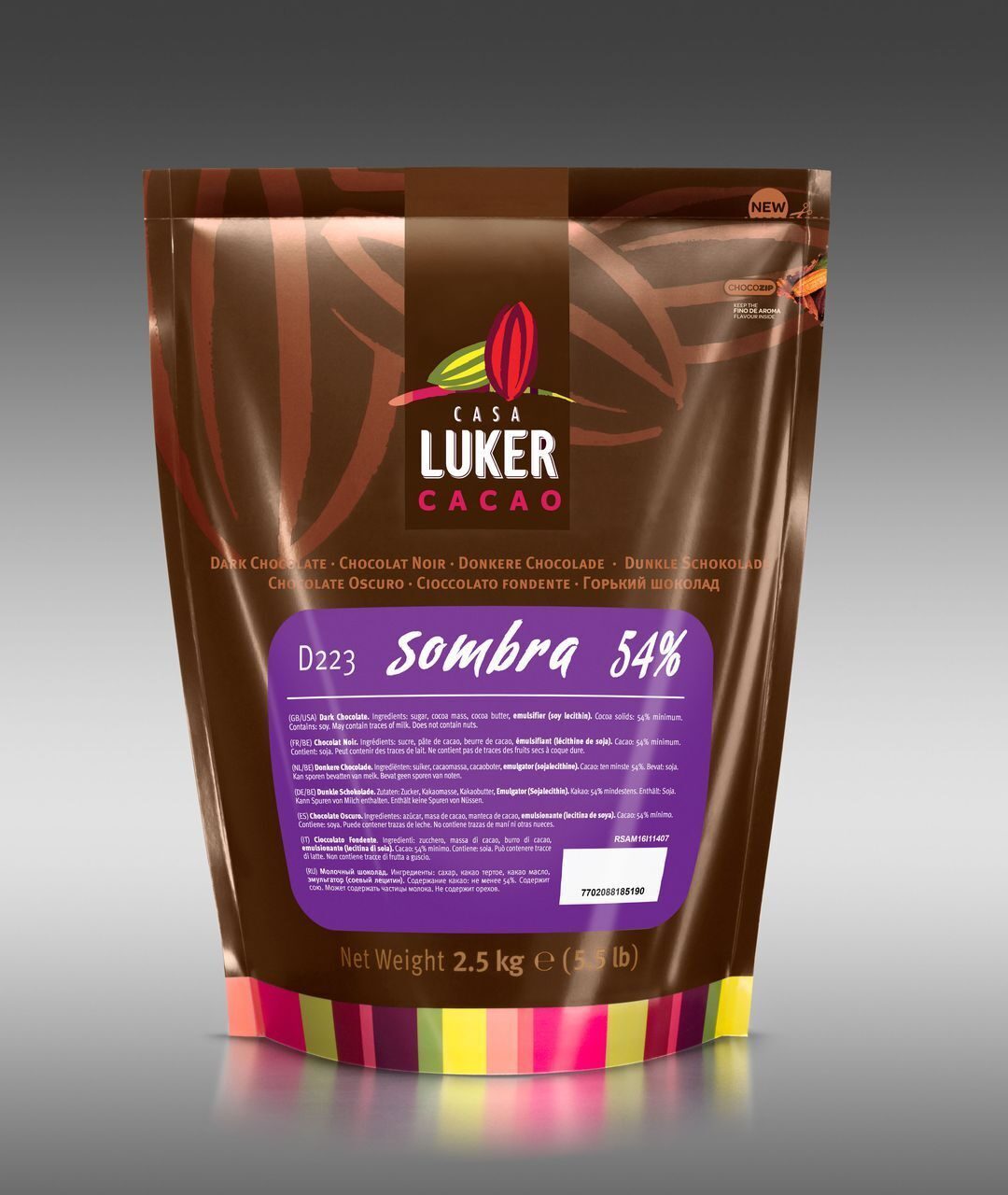 Шоколад Luker Sombra темный 54% уп 2,5 кг