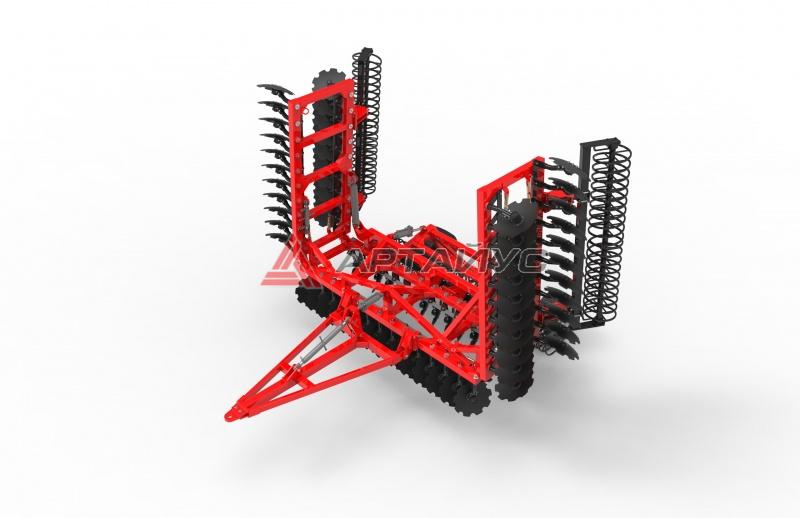 Дисковая борона БДМ 8Х2 ПК Артайус с планчатым катком и корпусами АТП-909